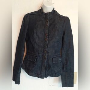 Guess Ruffed Denim Jacket/ blue/ size S/P.